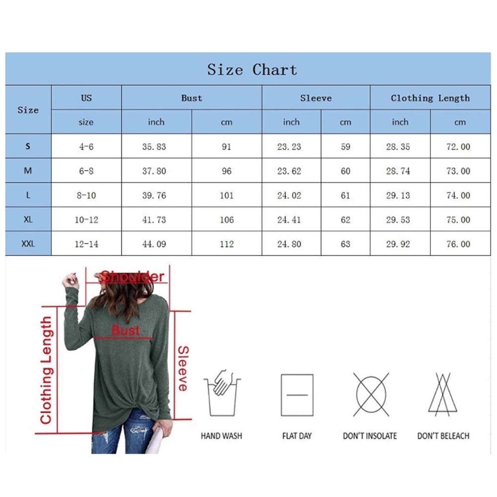 Comfy Casual Long Sleeve Side Twist Knotted Top - Picture 4 of 4